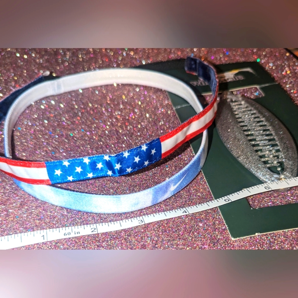 $5 Bundle of 3 Hair Accessories Thin Headbands Nike Glitter Hair Clip wild fable